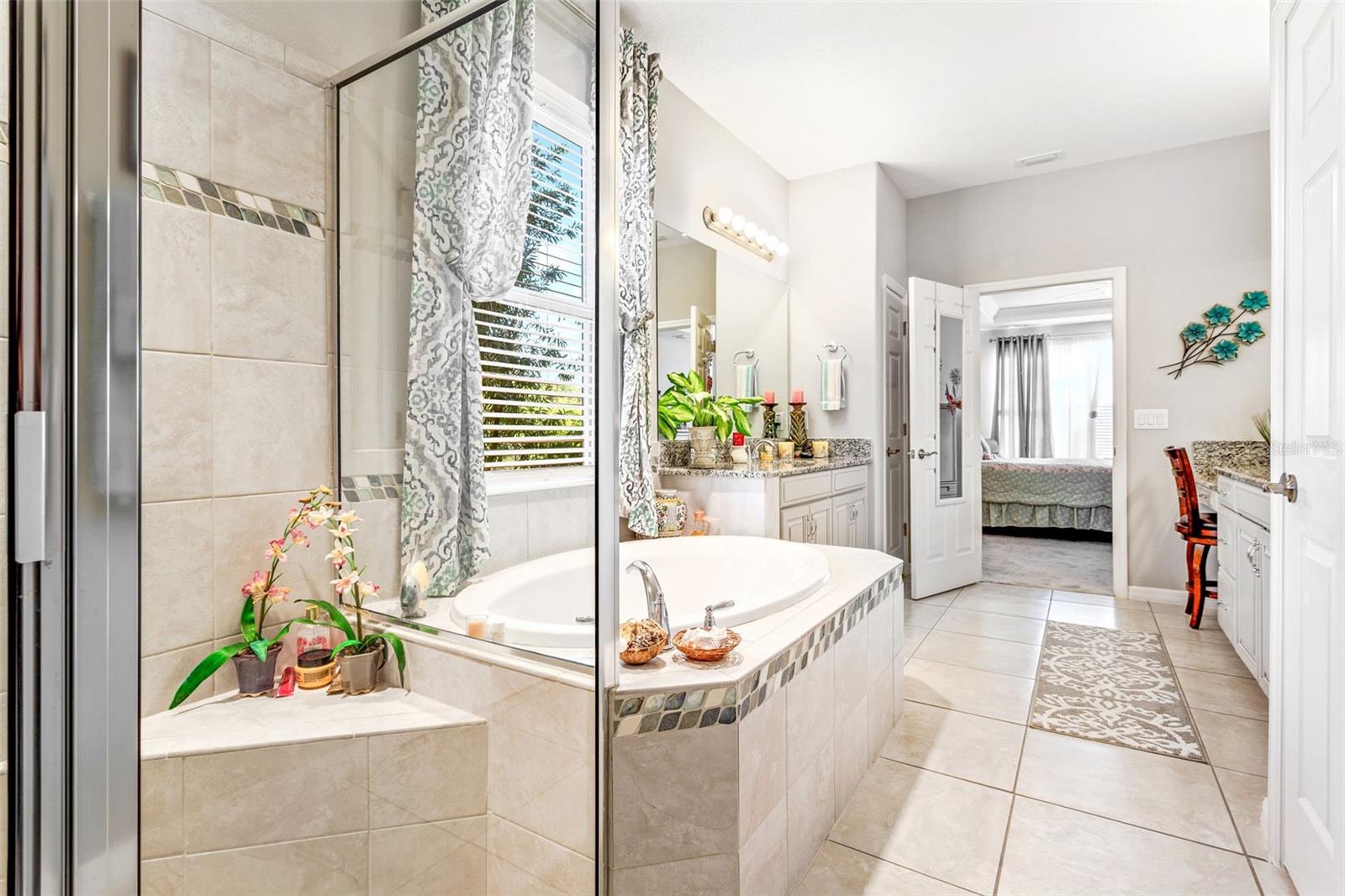 Walk in shower & tub for first floor primary- an amazing guest room or use as your bedroom!