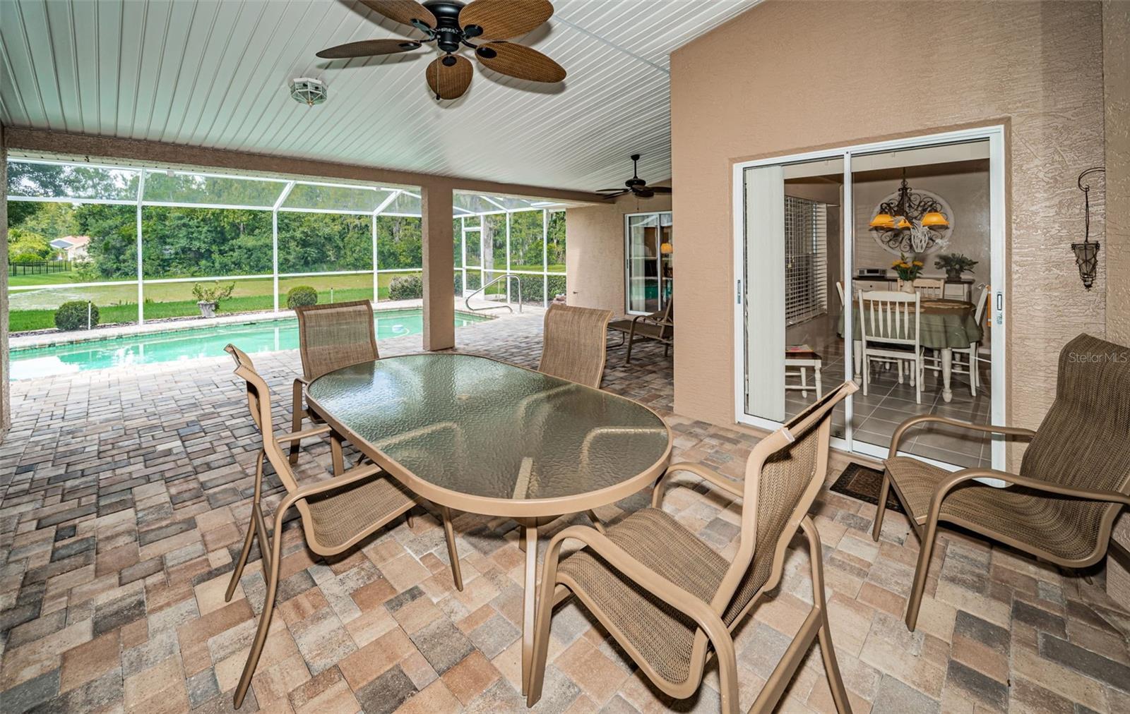 Extended covered lanai with beautiful views