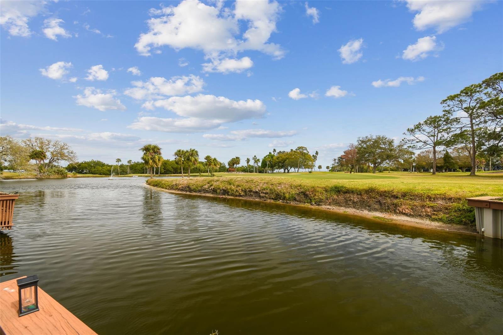 Your view from the deck, overlooking 15th hole and Tampa Bay.