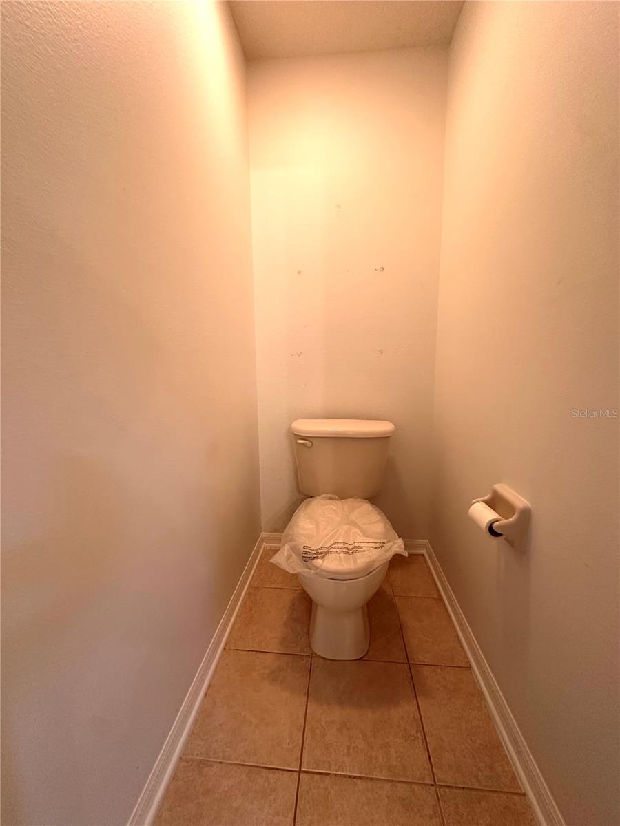 Master toilet with brand new seat