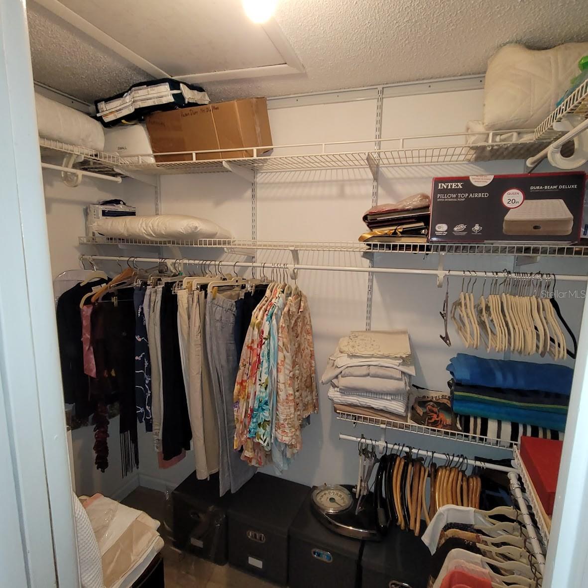 The large walk in closet will not disappoint.