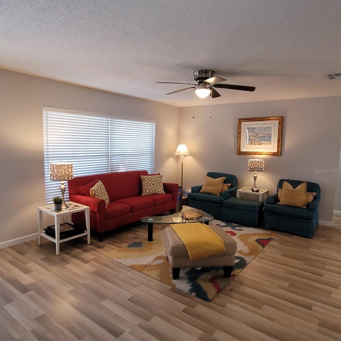 The front living area and entry of the home.