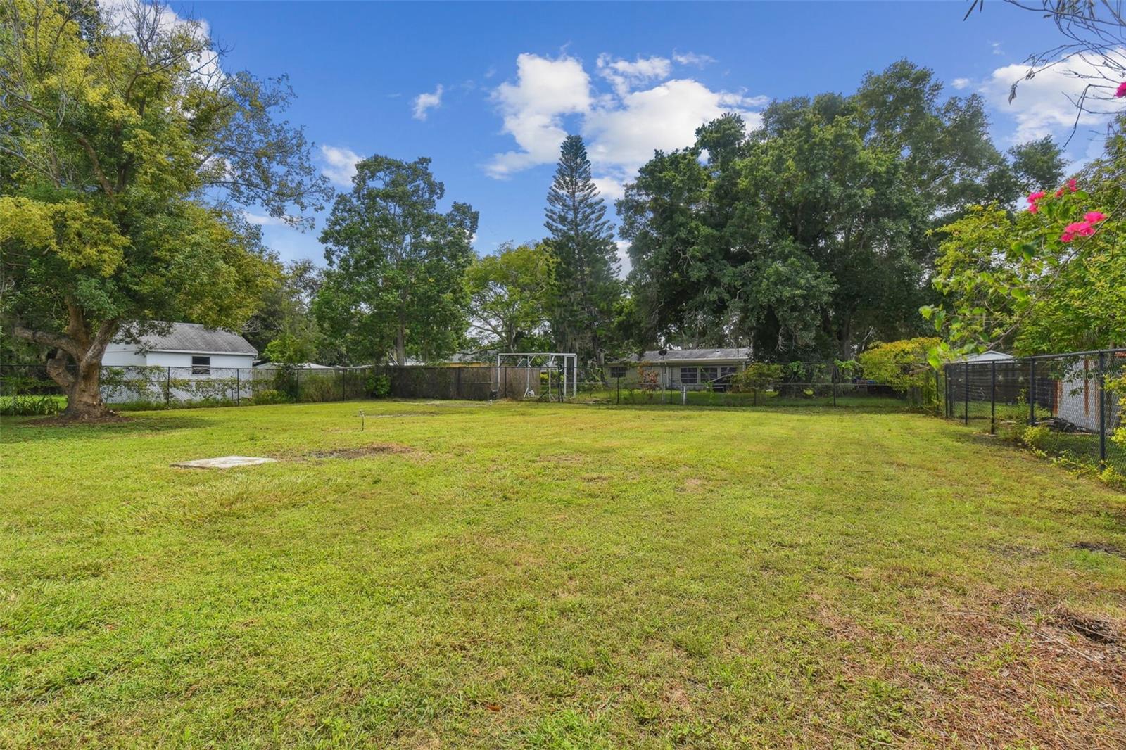 Fenced oversized backyard