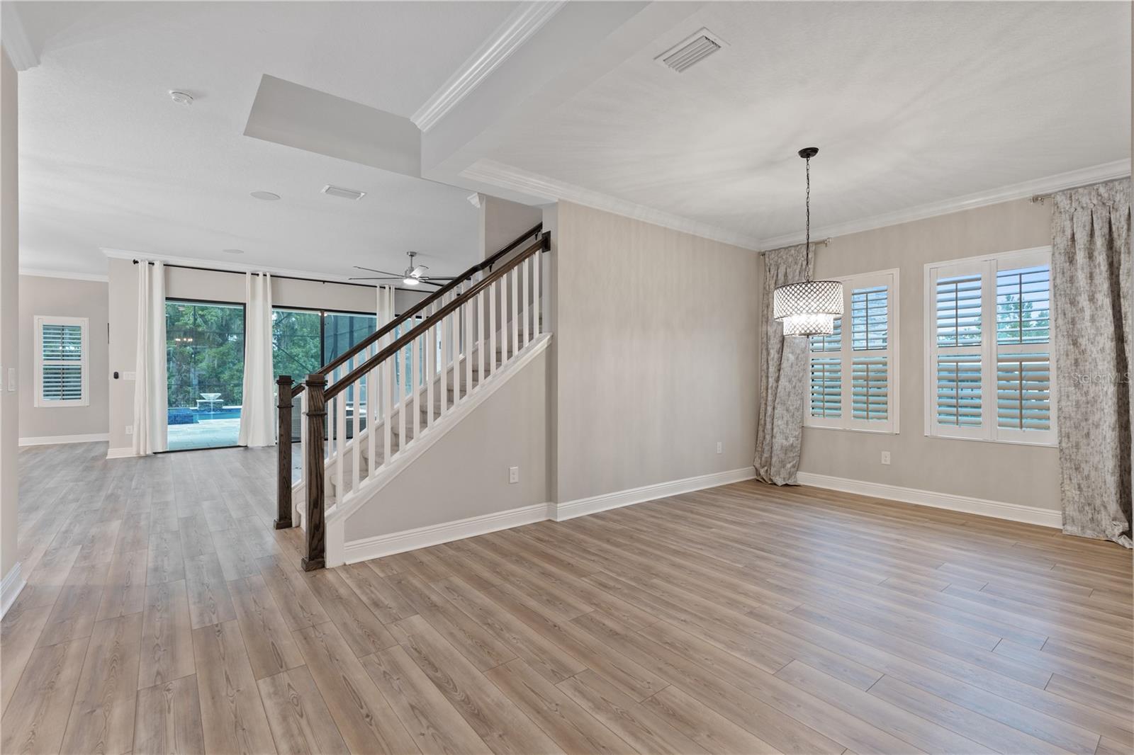 Formal Dining Room with Plantation Shutters!