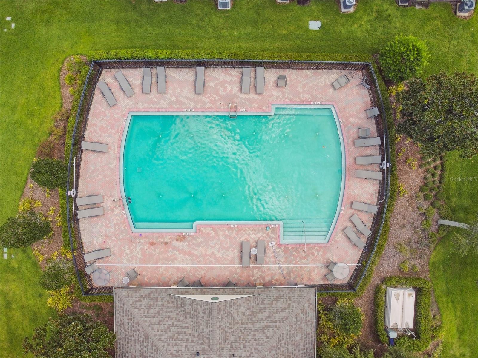 One of two Community Pools, just across the street