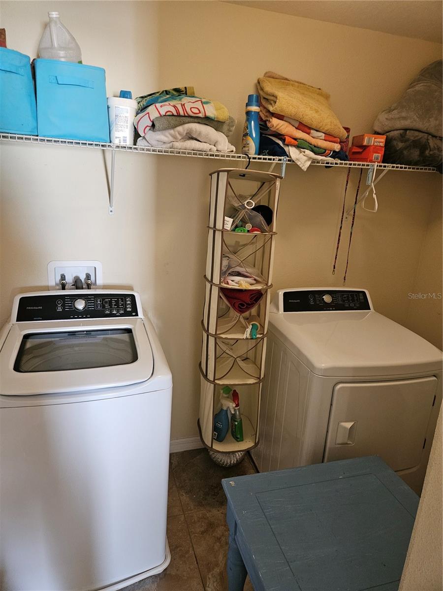 laundry upstairs washer/dryer