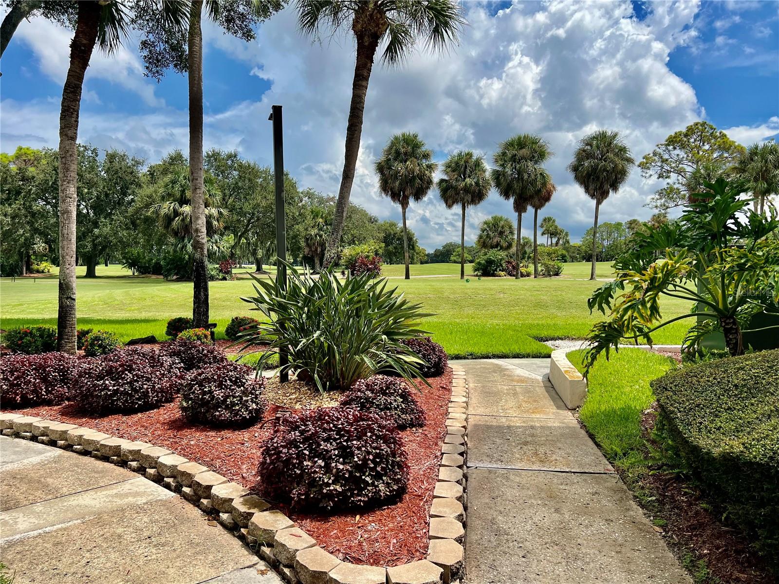 golf course and sidewalks