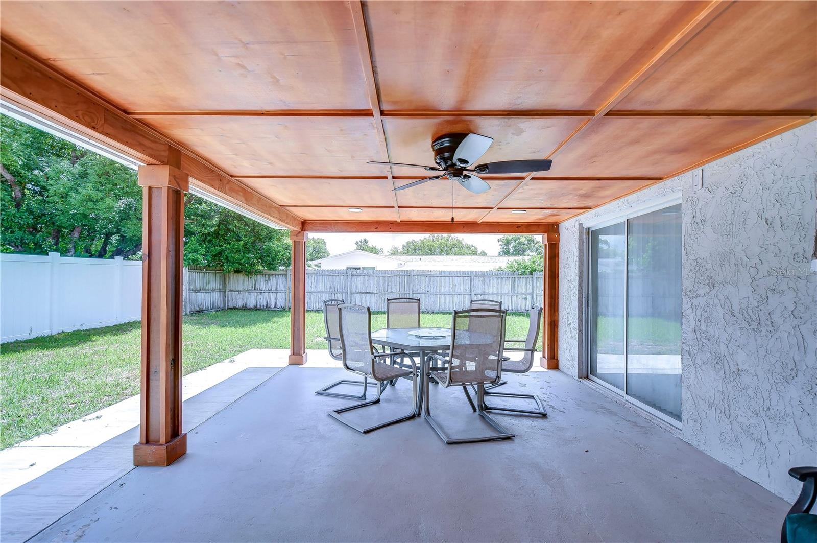 Large patio off the kitchen and Primary Bedroom