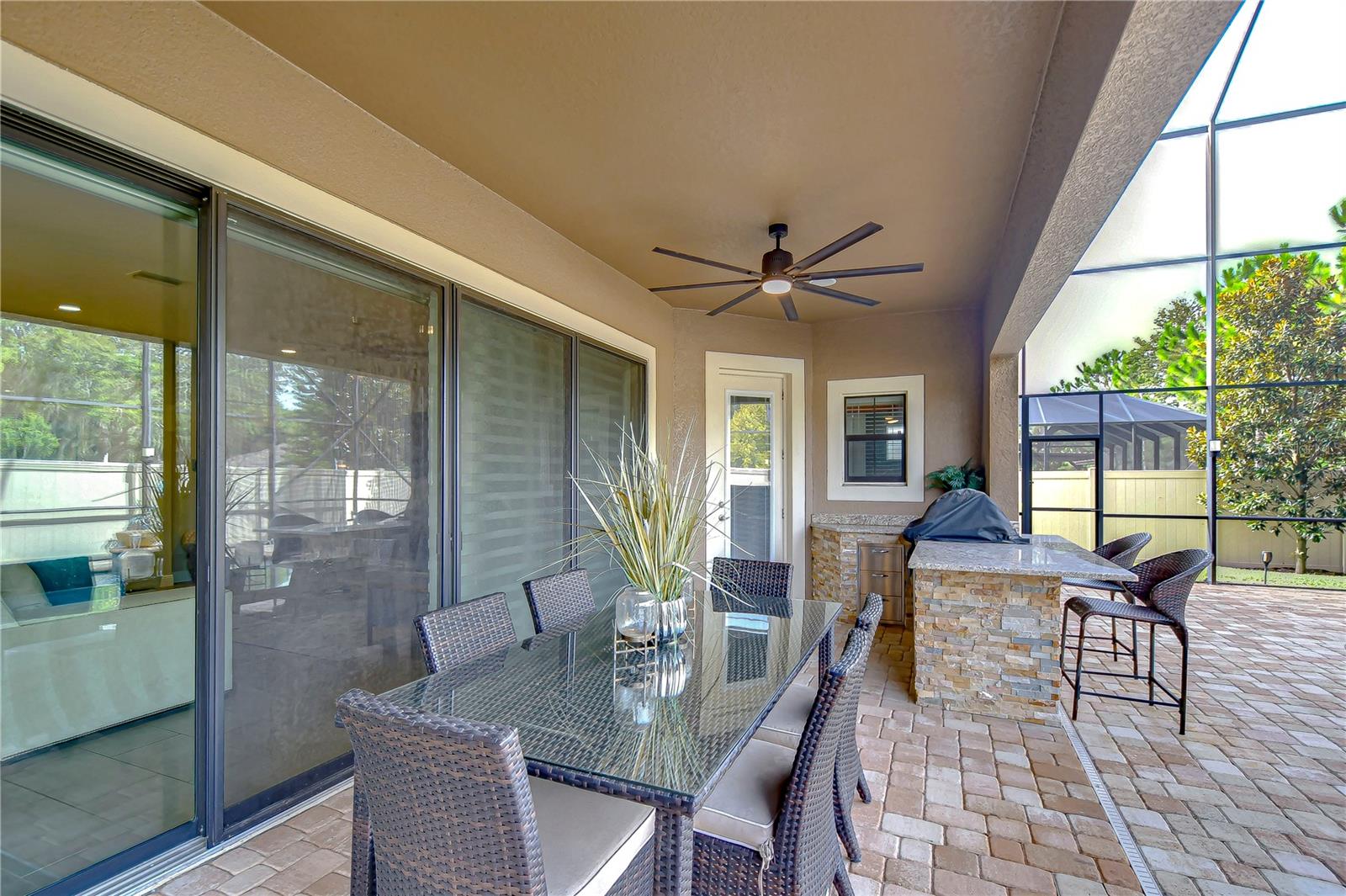 Complete outdoor kitchen and additional sitting area!