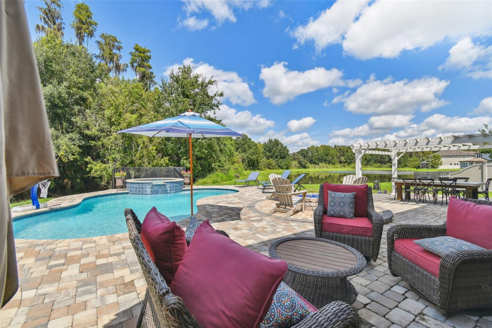 Pool, Outdoor Firepit and Pergola