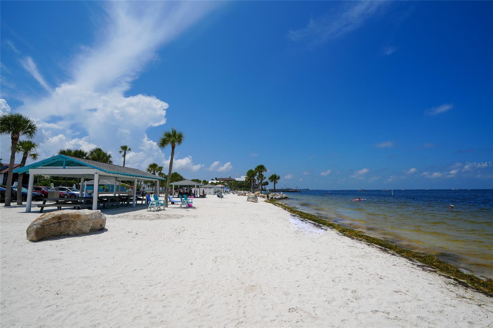 White sand; private resident only beach!