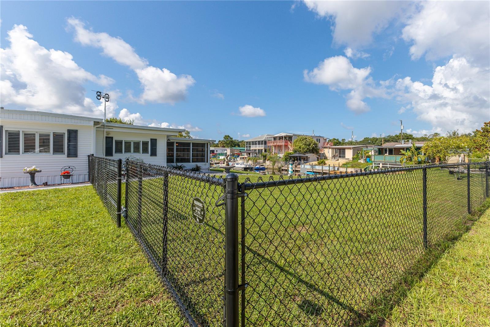 Large Fenced Side & Back Yard