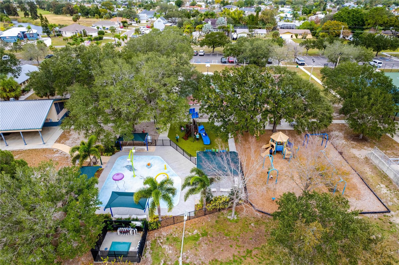 Apollo Beach Rec Center splash pad and playground will keep the little ones busy.