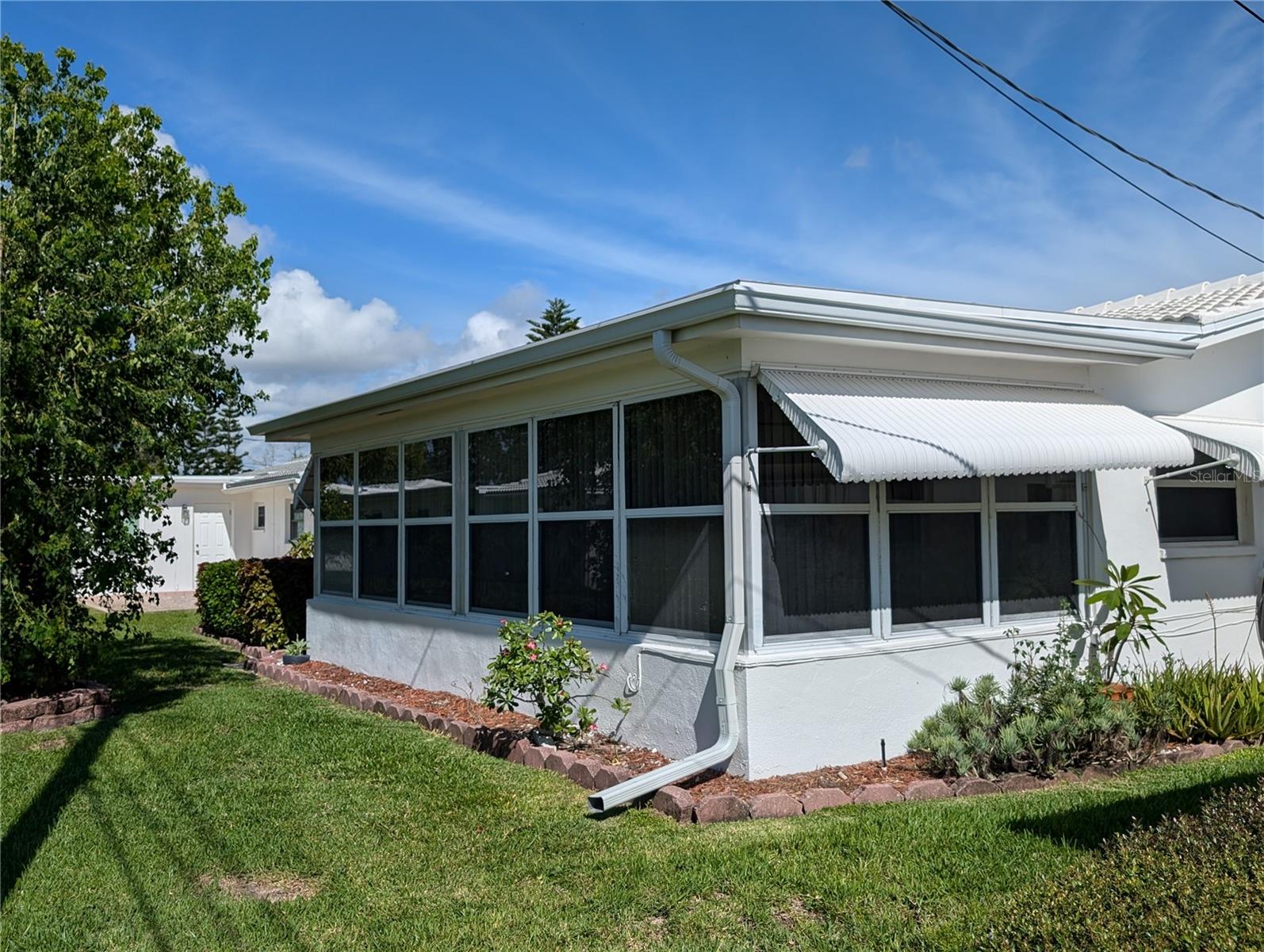 Exterior side view of Florida room.