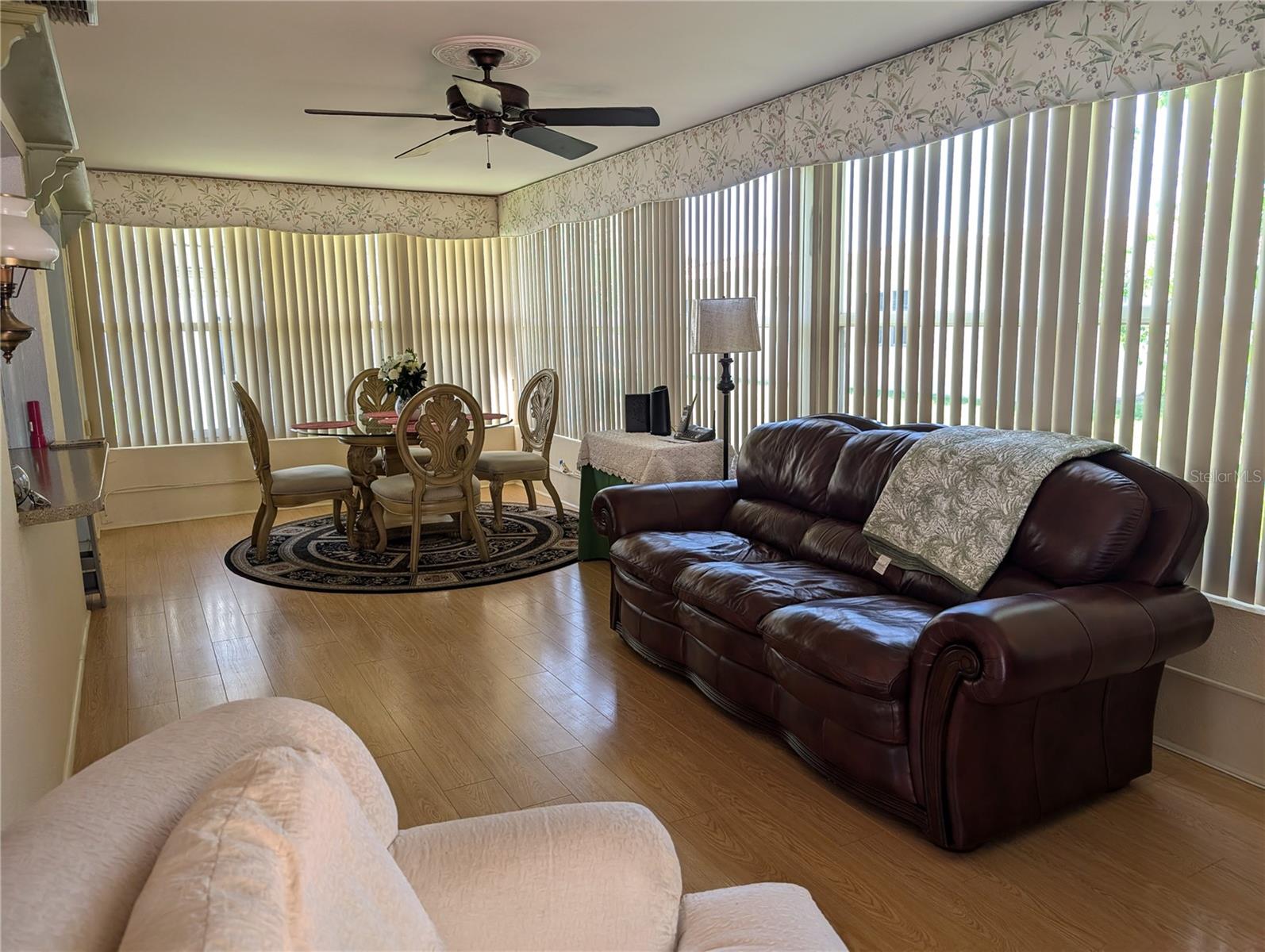 Florida room explodes with natural light.