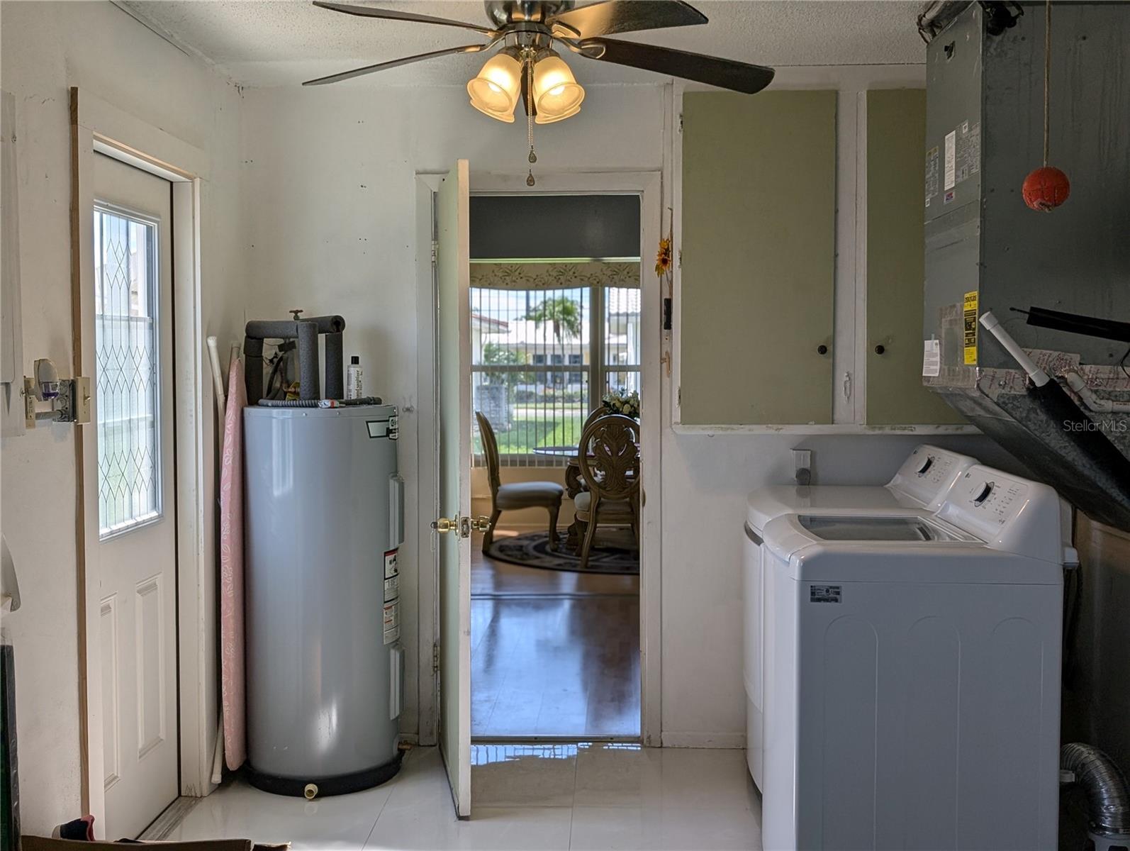 View from garage into kitchen.