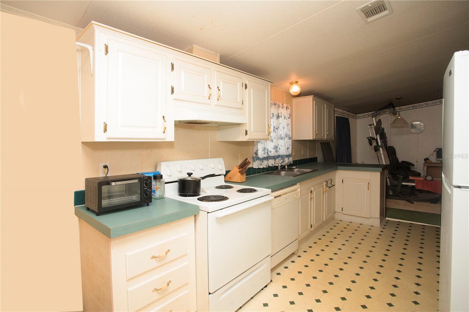 A kitchen with room to move around