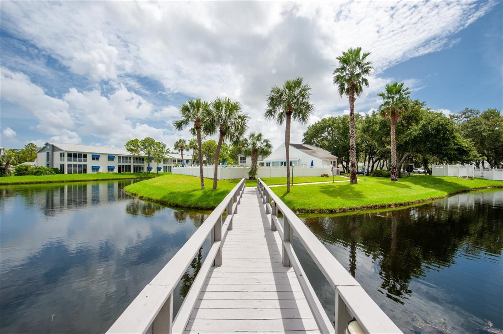 Boardwalk to the pool