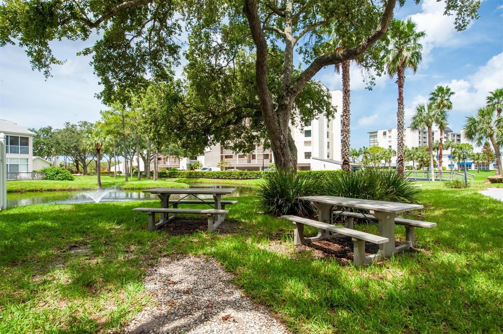 Picnic tables