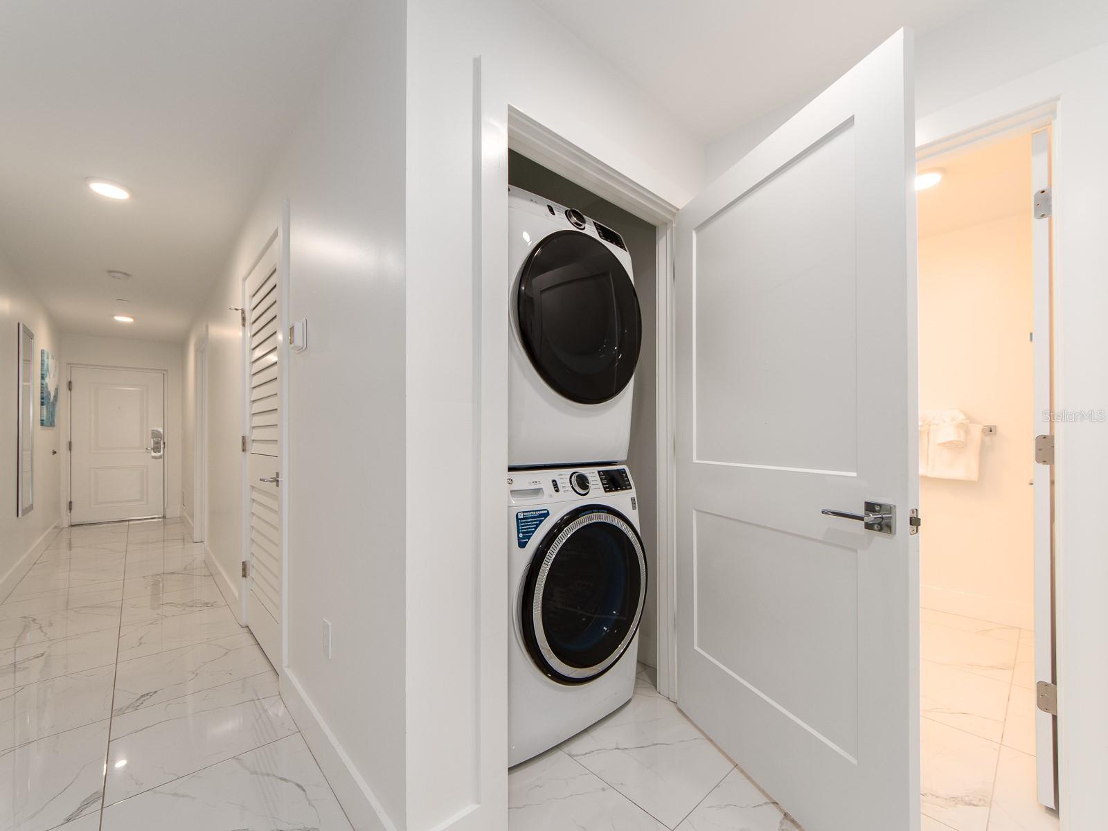 Full-size washer and dryer.