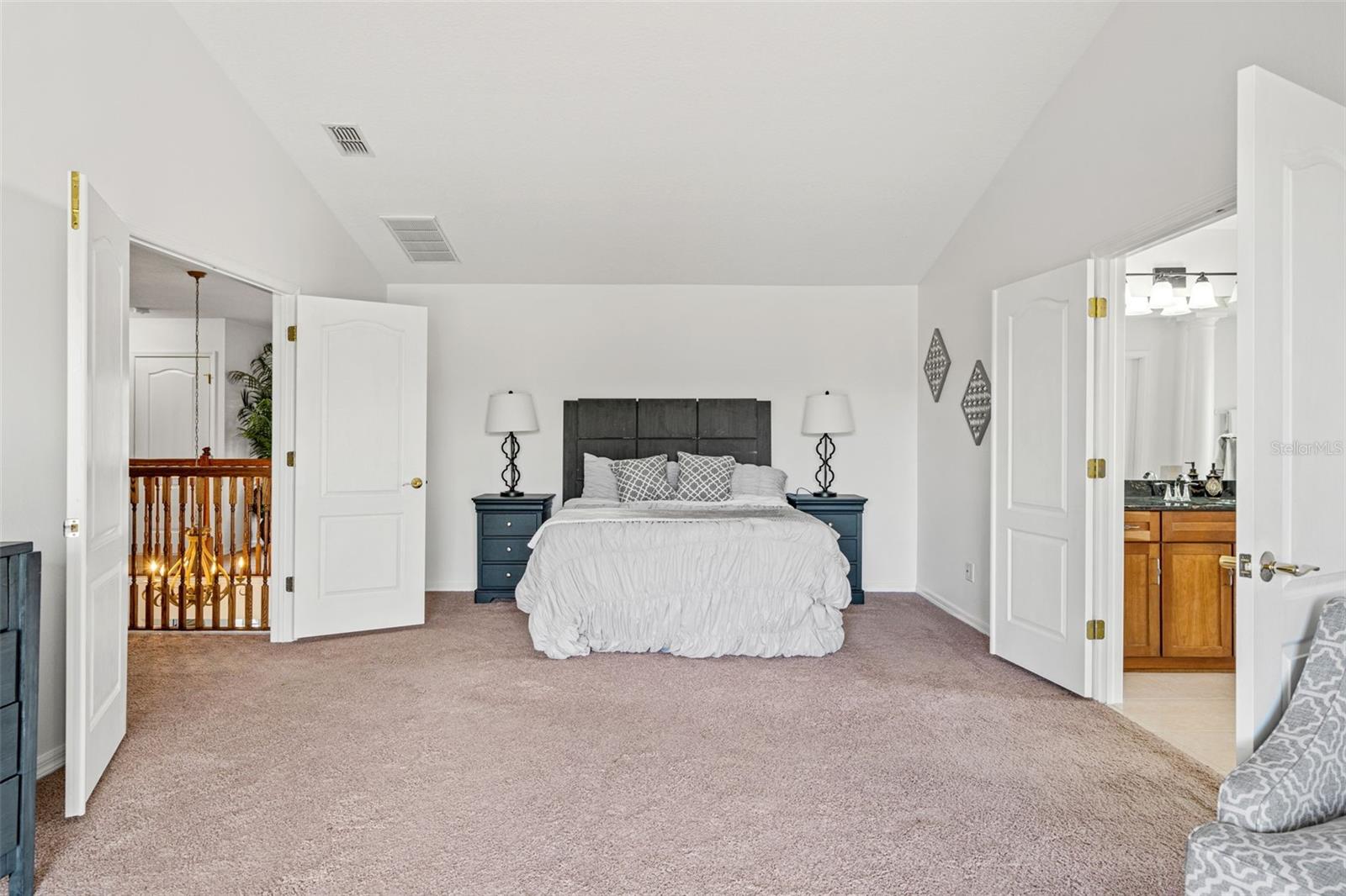 All carpet replaced with laminate flooring from the stairway and all upstairs.