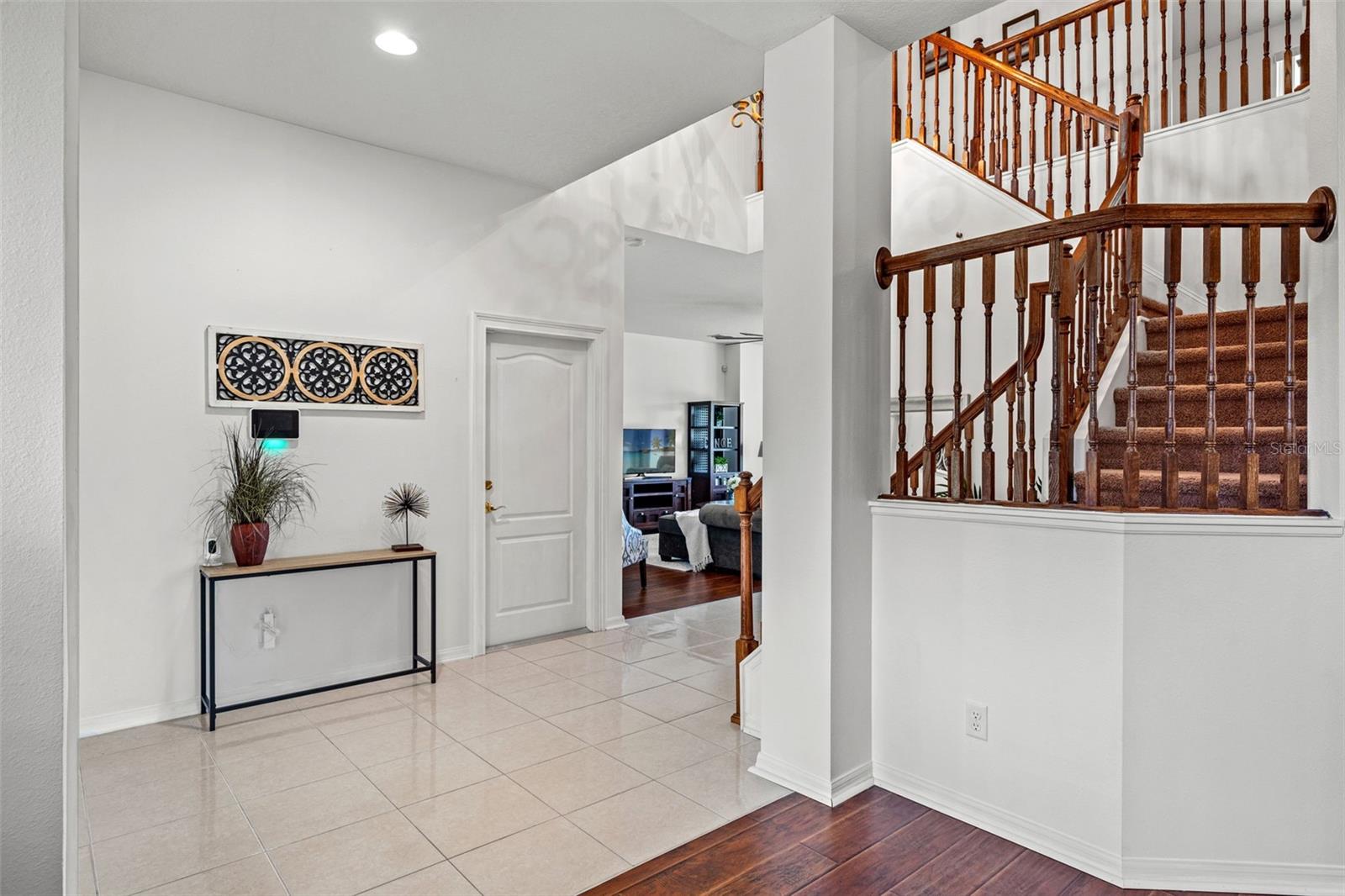 All carpet replaced with laminate flooring from the stairway and all upstairs.