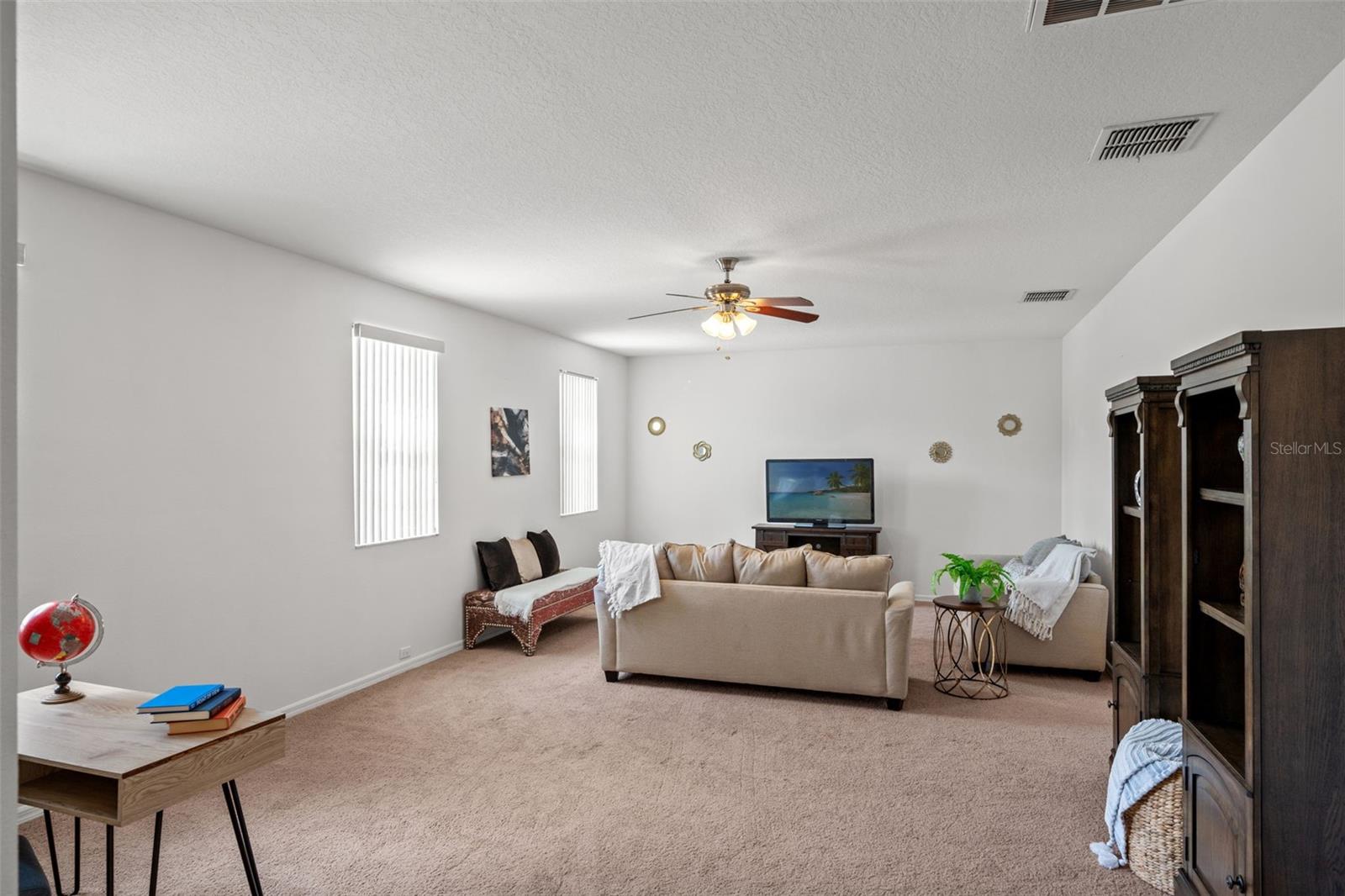 All carpet replaced with laminate flooring from the stairway and all upstairs.