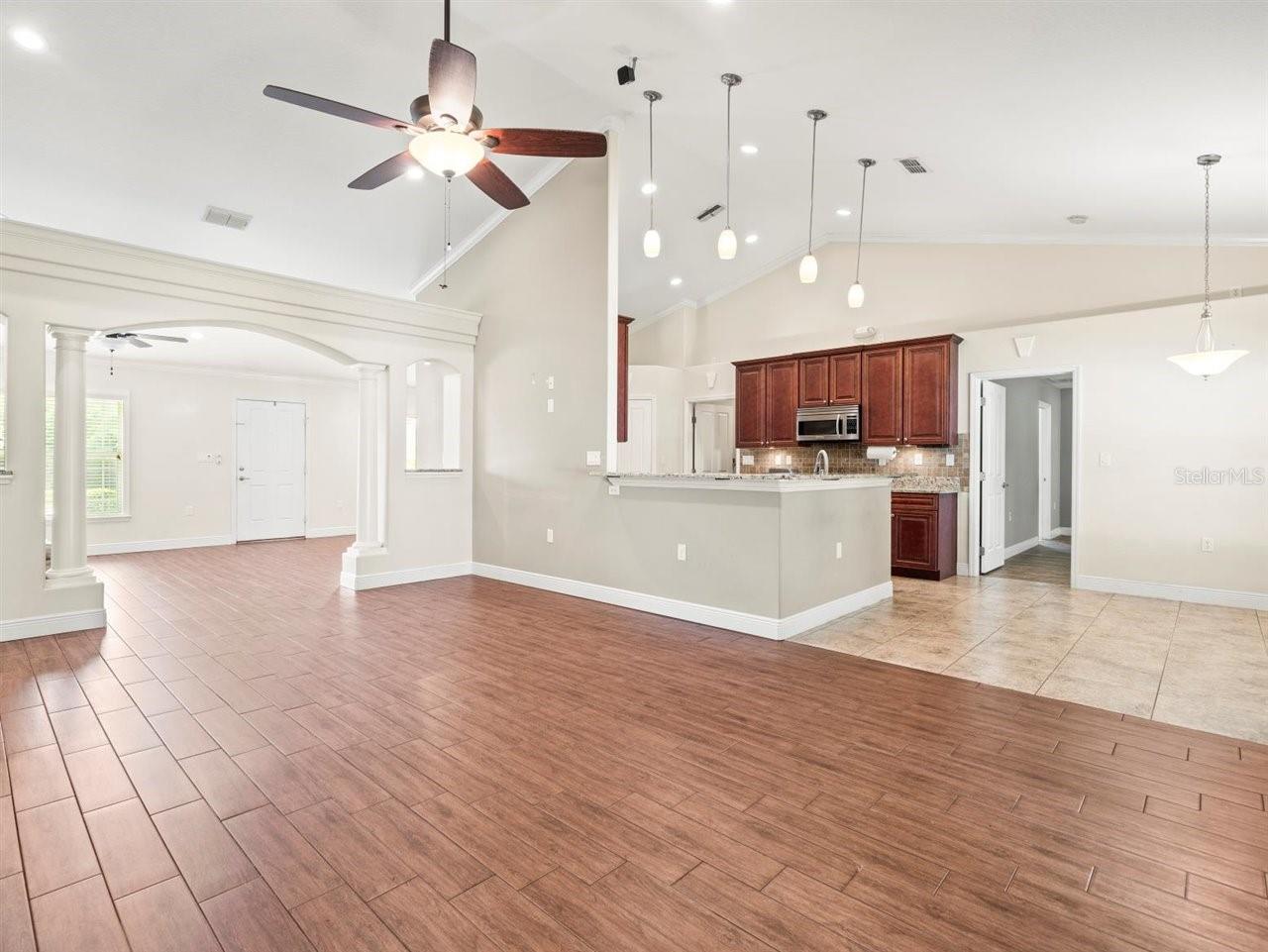 View of Family Room and Kitchen