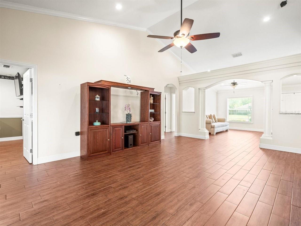 Family Room with view to formal living