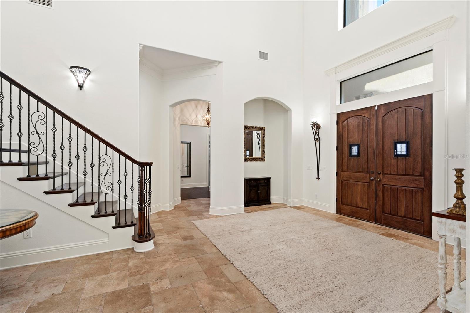 Foyer with double doors.