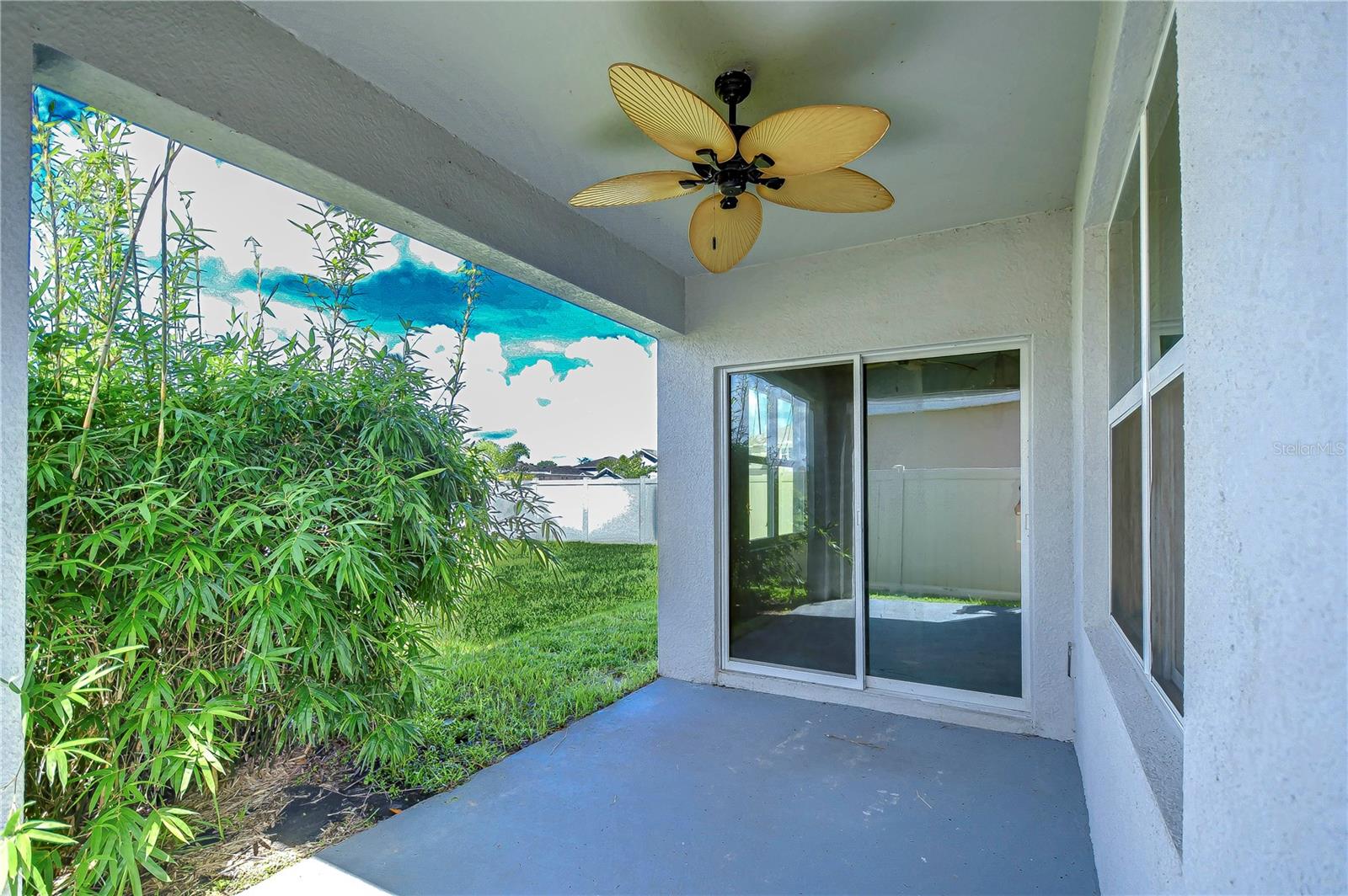 Covered lanai is perfect for enjoying your morning coffee!