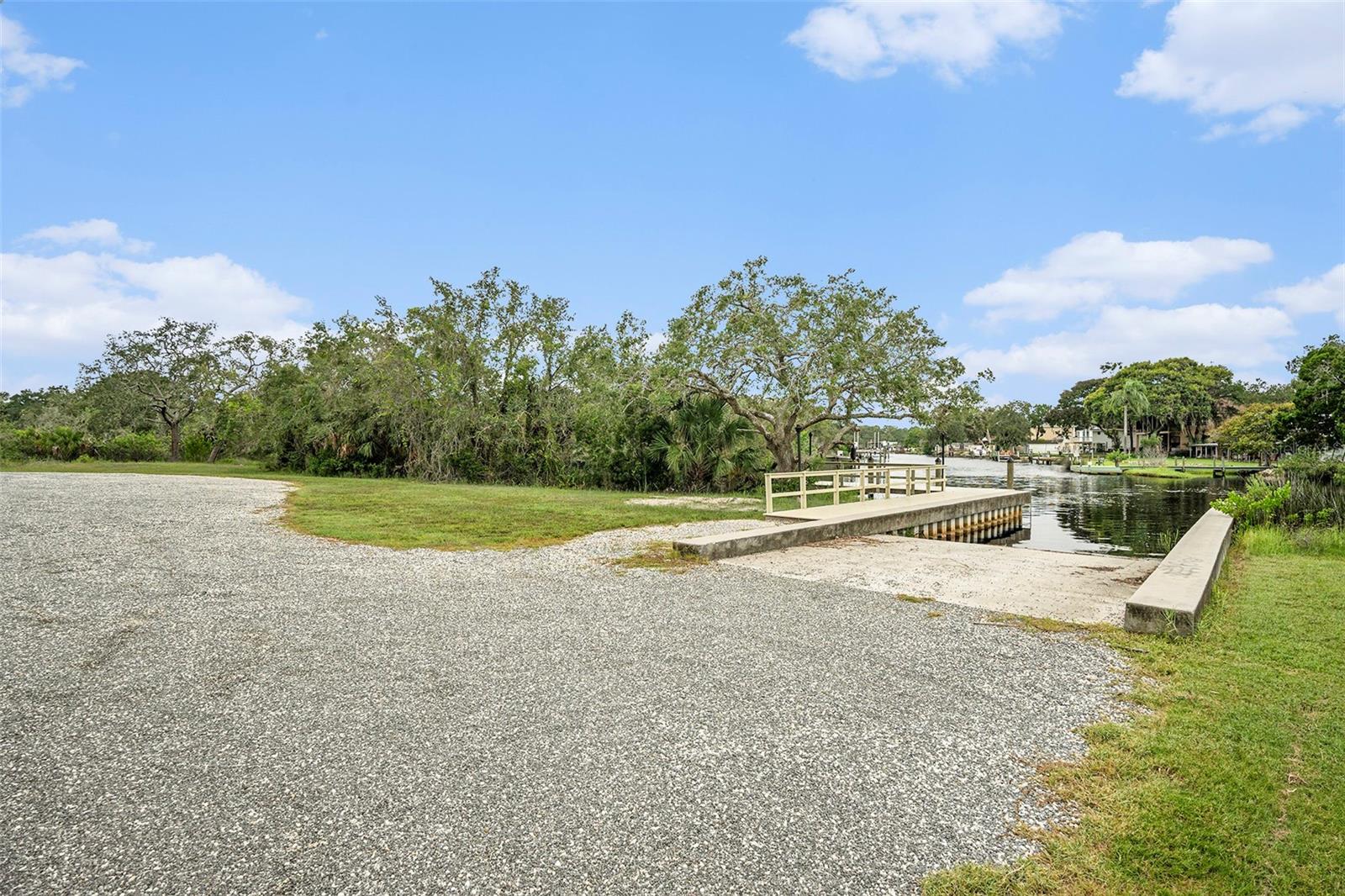 Private boat ramp that leads directly to the Gulf of Mexico