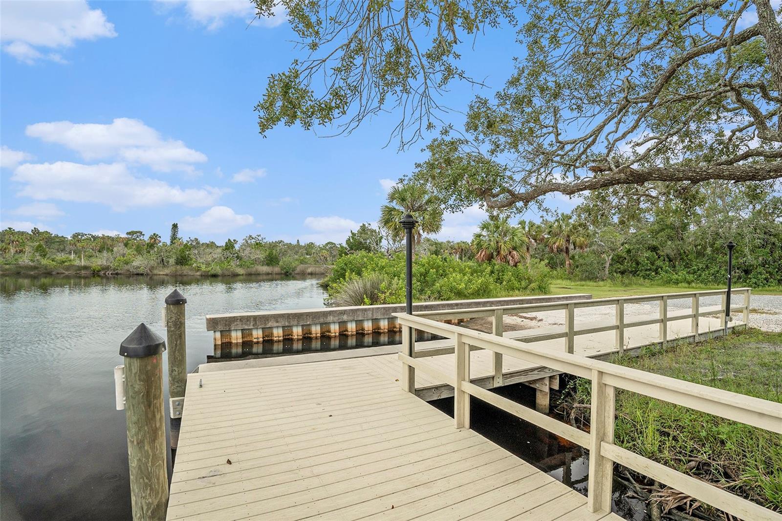 Private boat ramp that leads directly to the Gulf of Mexico