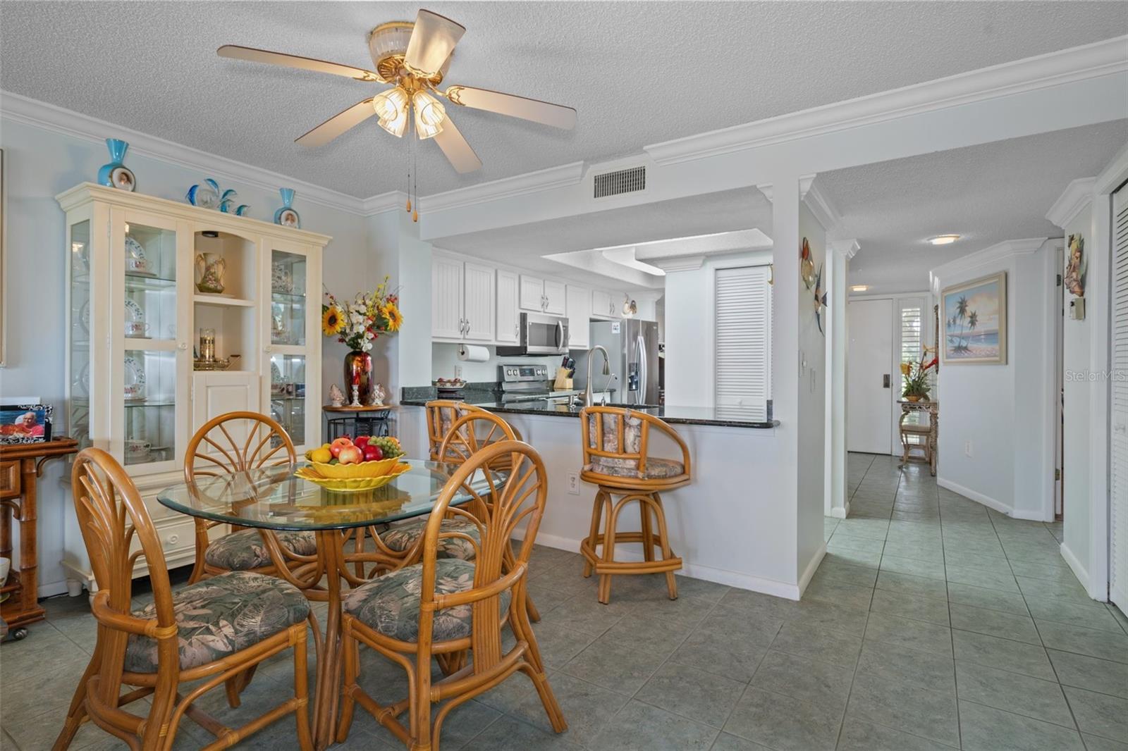 Dining room looking toward kitchen and foyer