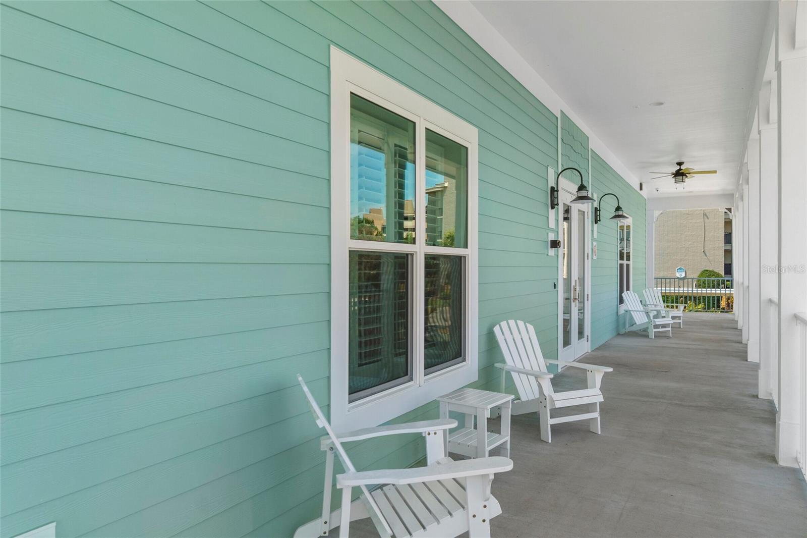 Front porch of clubhouse