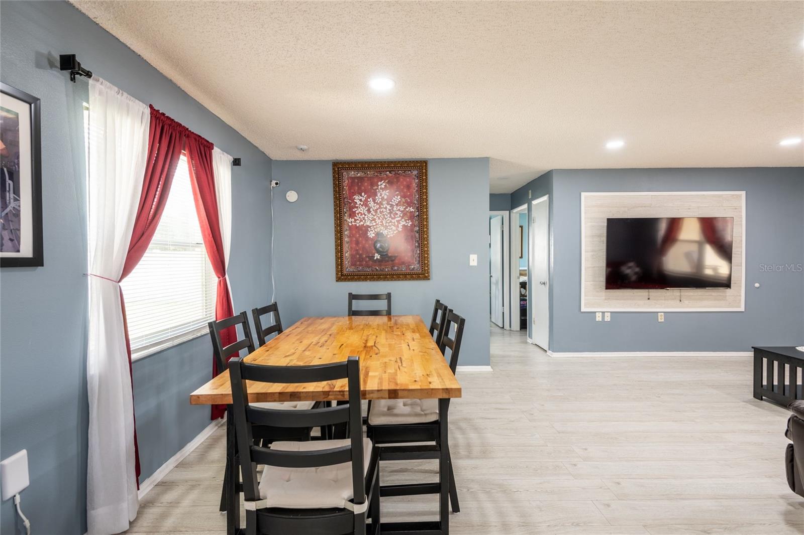 Spacious dining room.