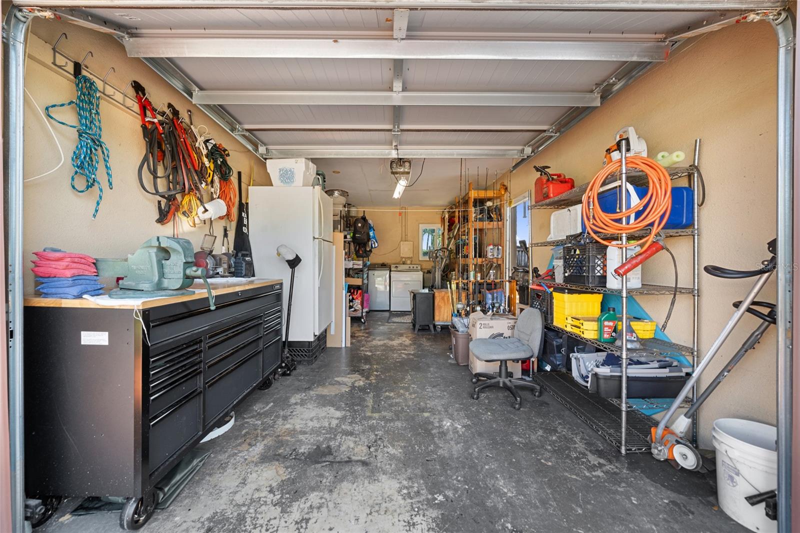 Garage with brand new overhead door