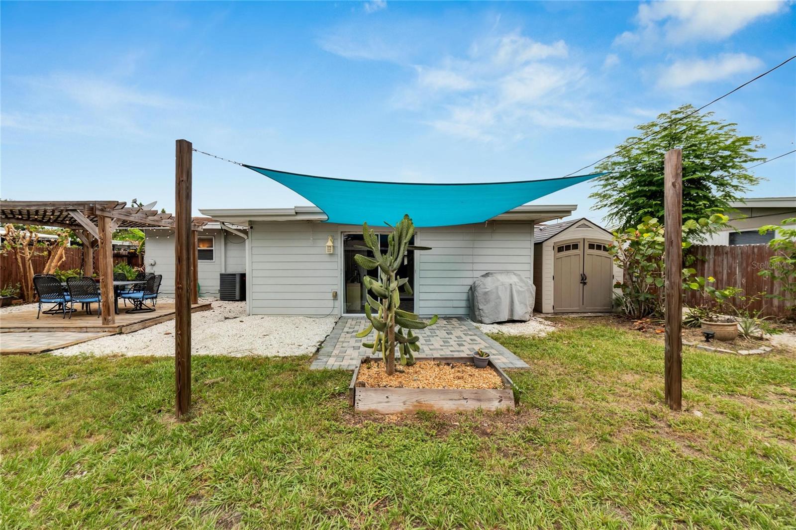 Pergola - Paver Patio - Storage Shed