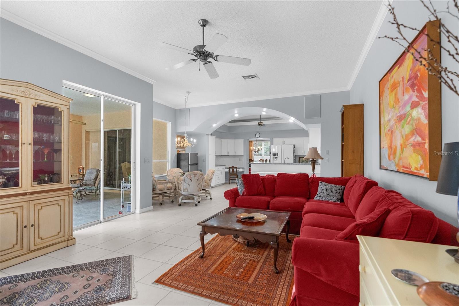 Family Room into Kitchen