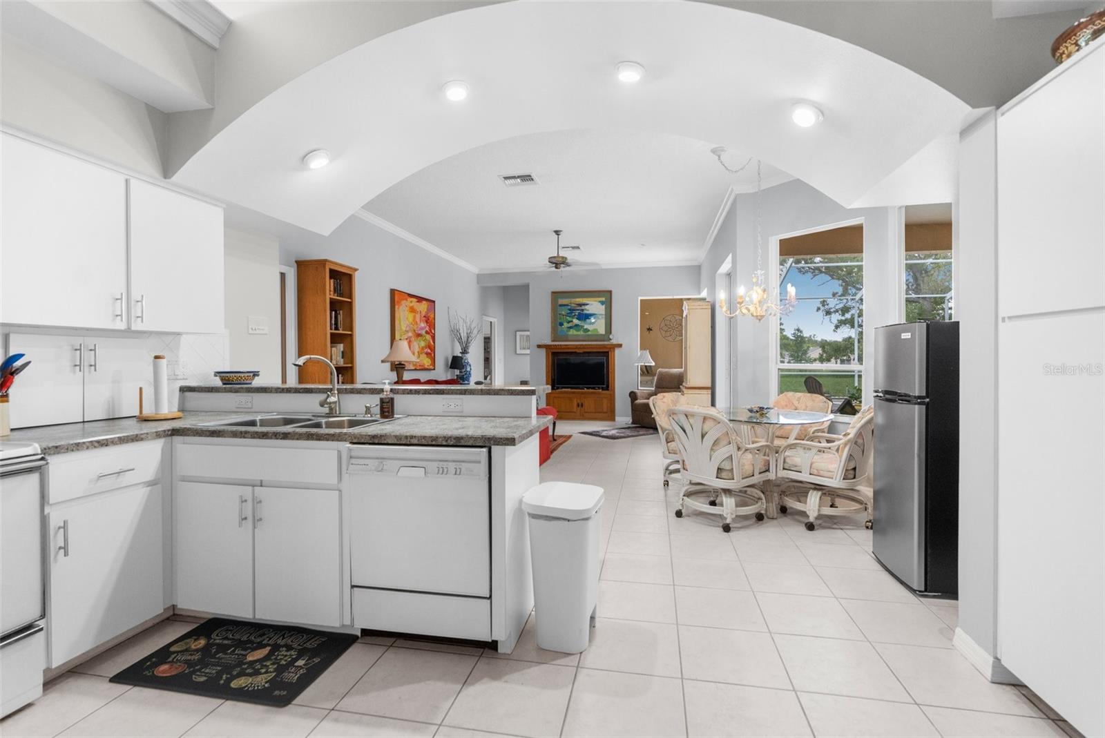 Kitchen into Family Room