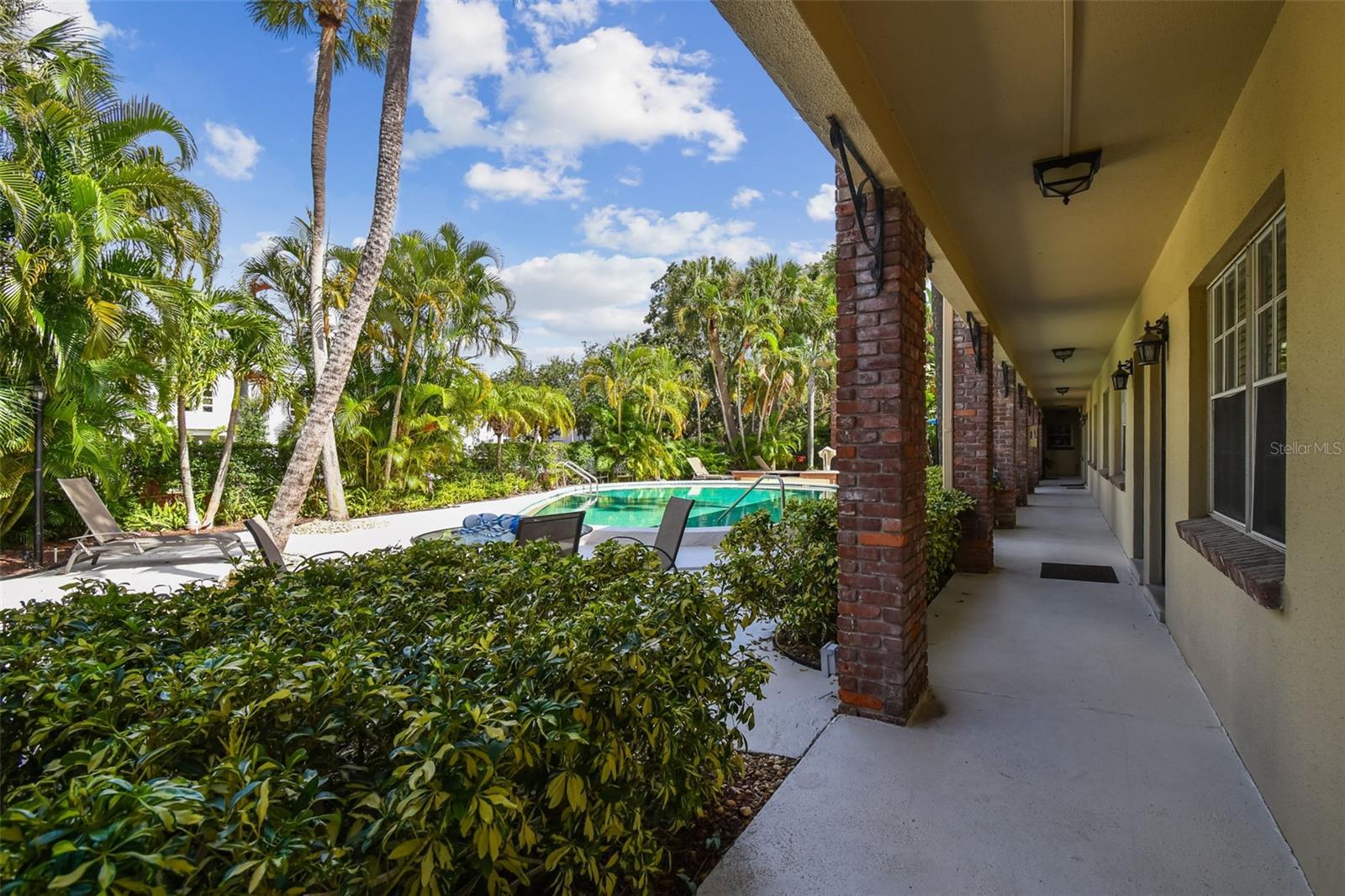 SIDE VIEW OF COURTYARD