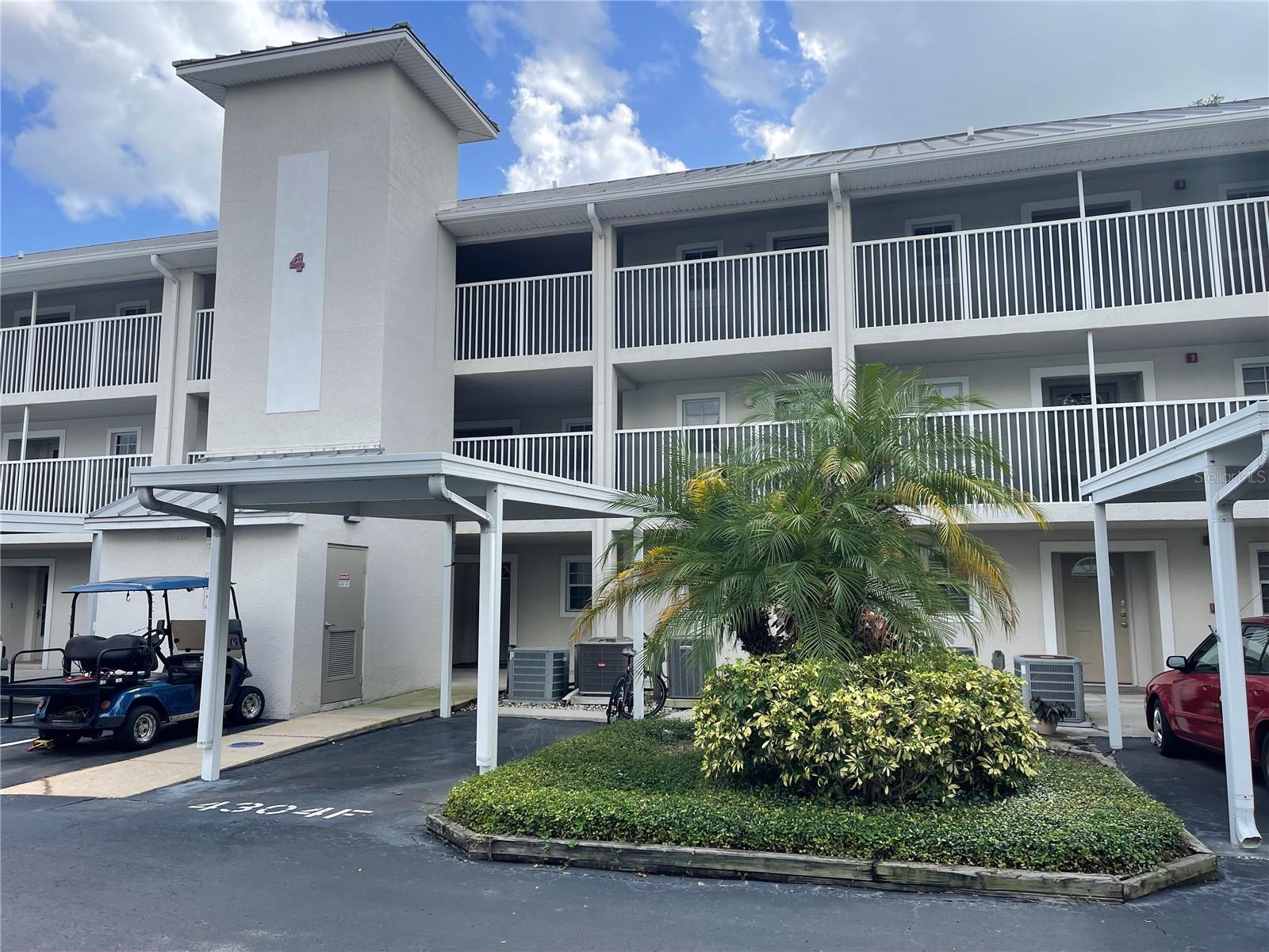 Condo has two covered parking spaces