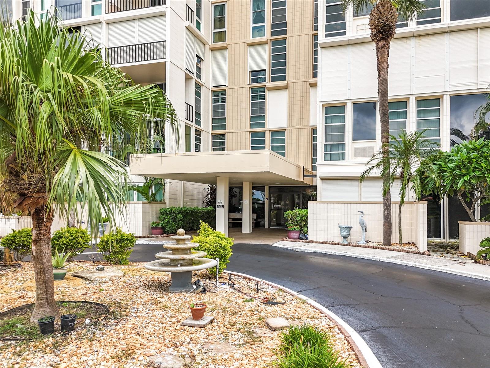 As you can see the Ambassador building has an inviting entrance.  Notice the nice fountain in the island.