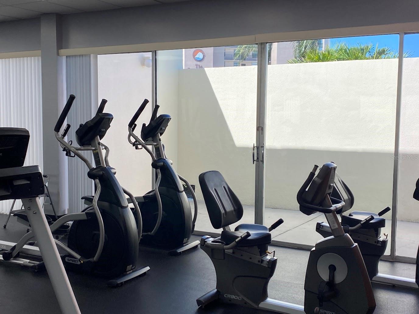 The clubhouse has both a men's and ladies workout rooms.