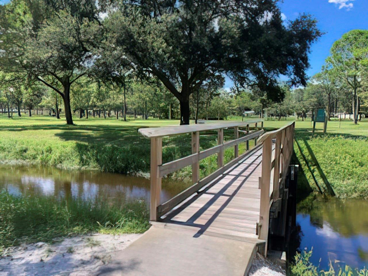 Entrance to Fossil Park ..bridge over canal