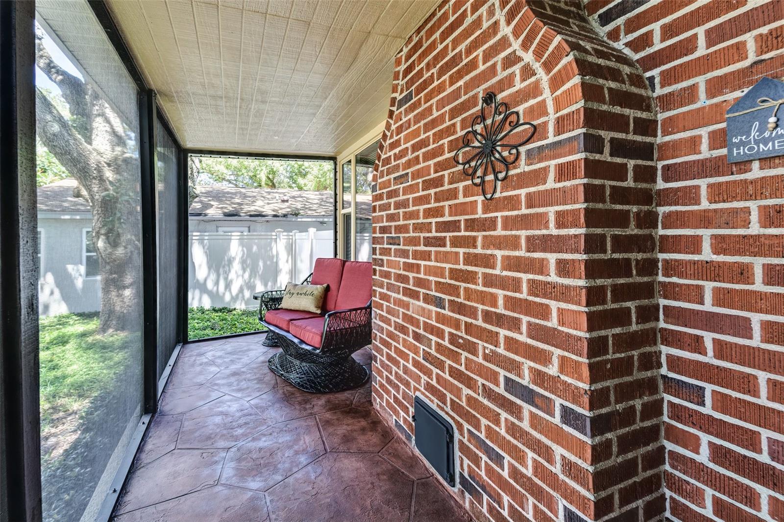 Screened front porch