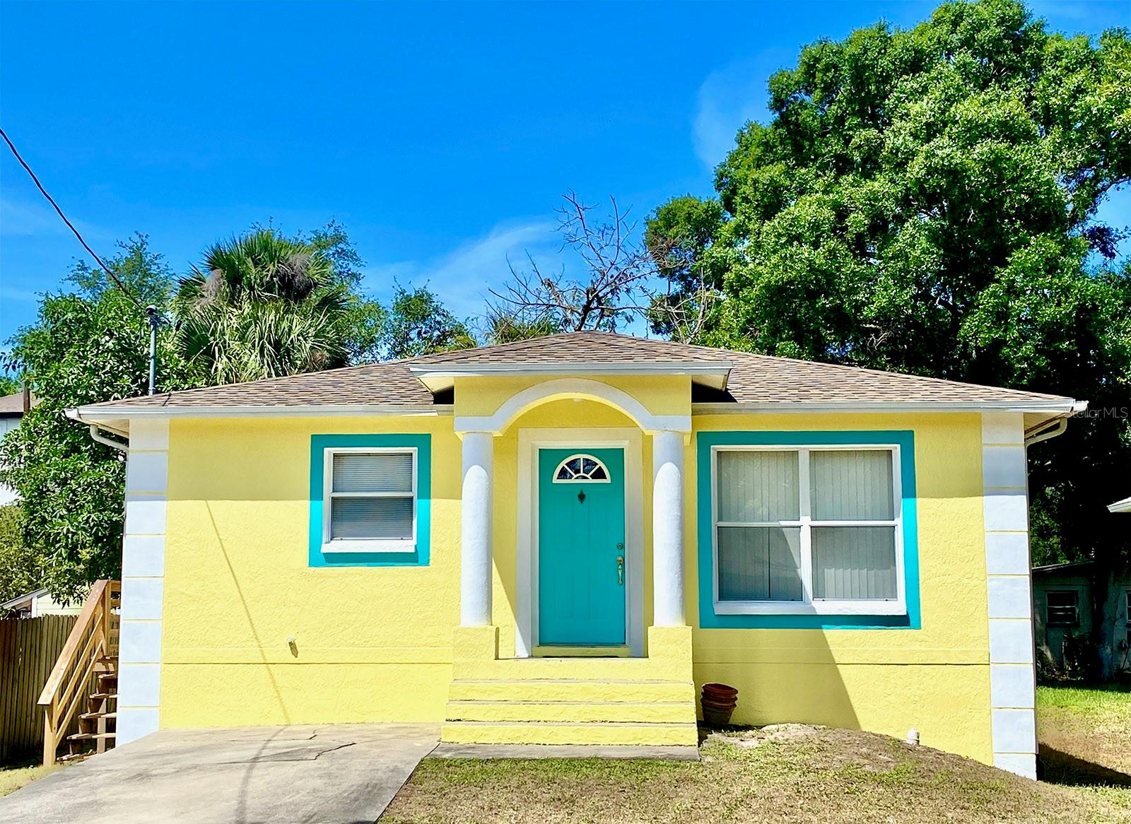 Concrete block home is elevated with a new roof in 2022 and is move-in ready.