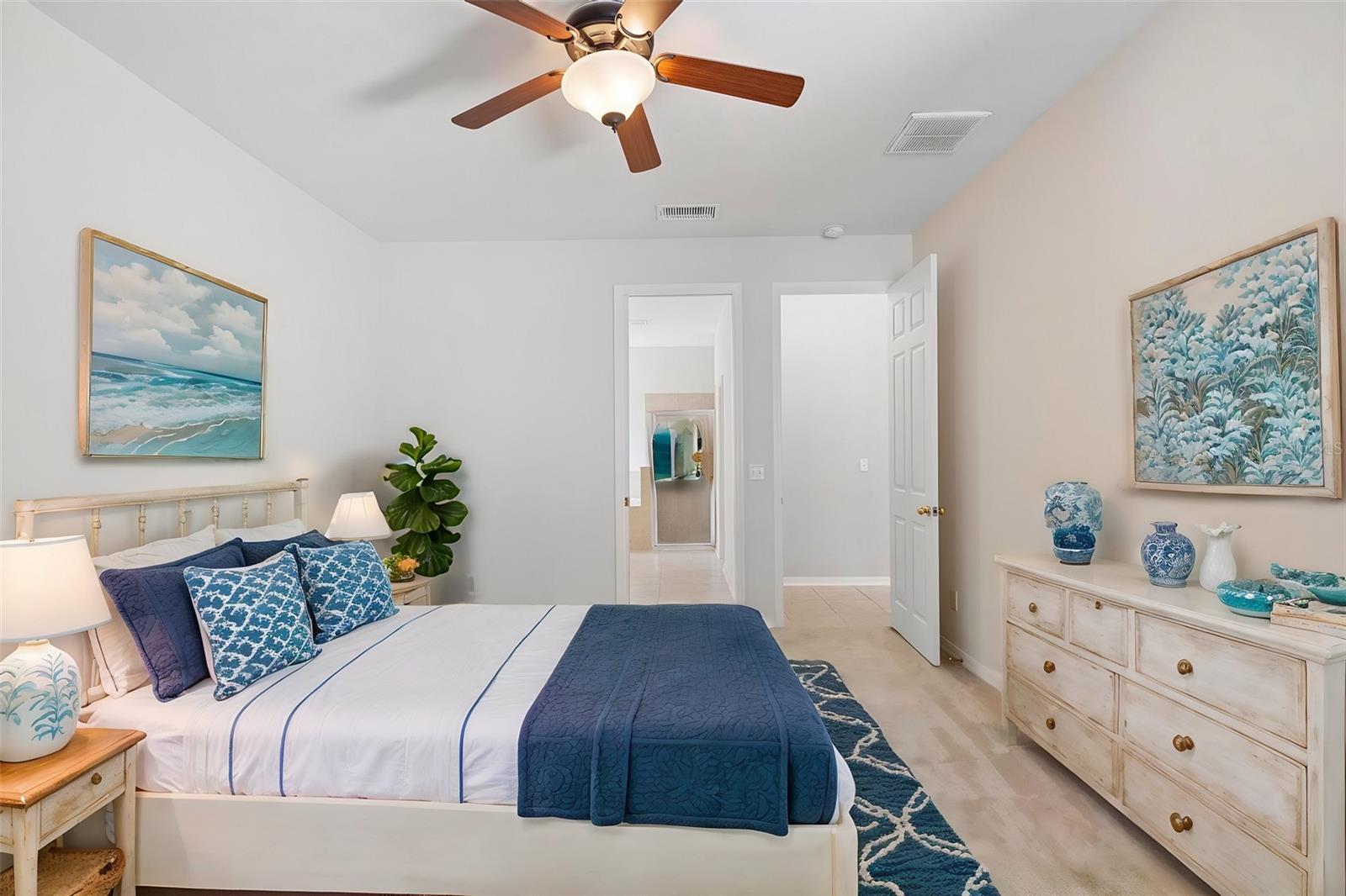 Downstairs Primary Bedroom - Staged