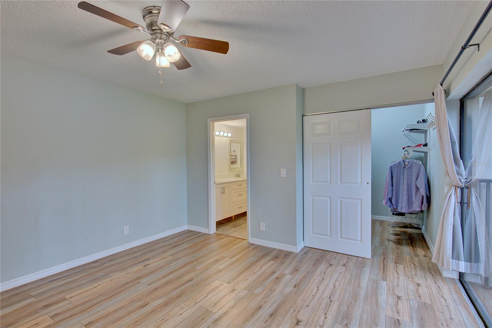 Master bedroom, walking closet and master bath