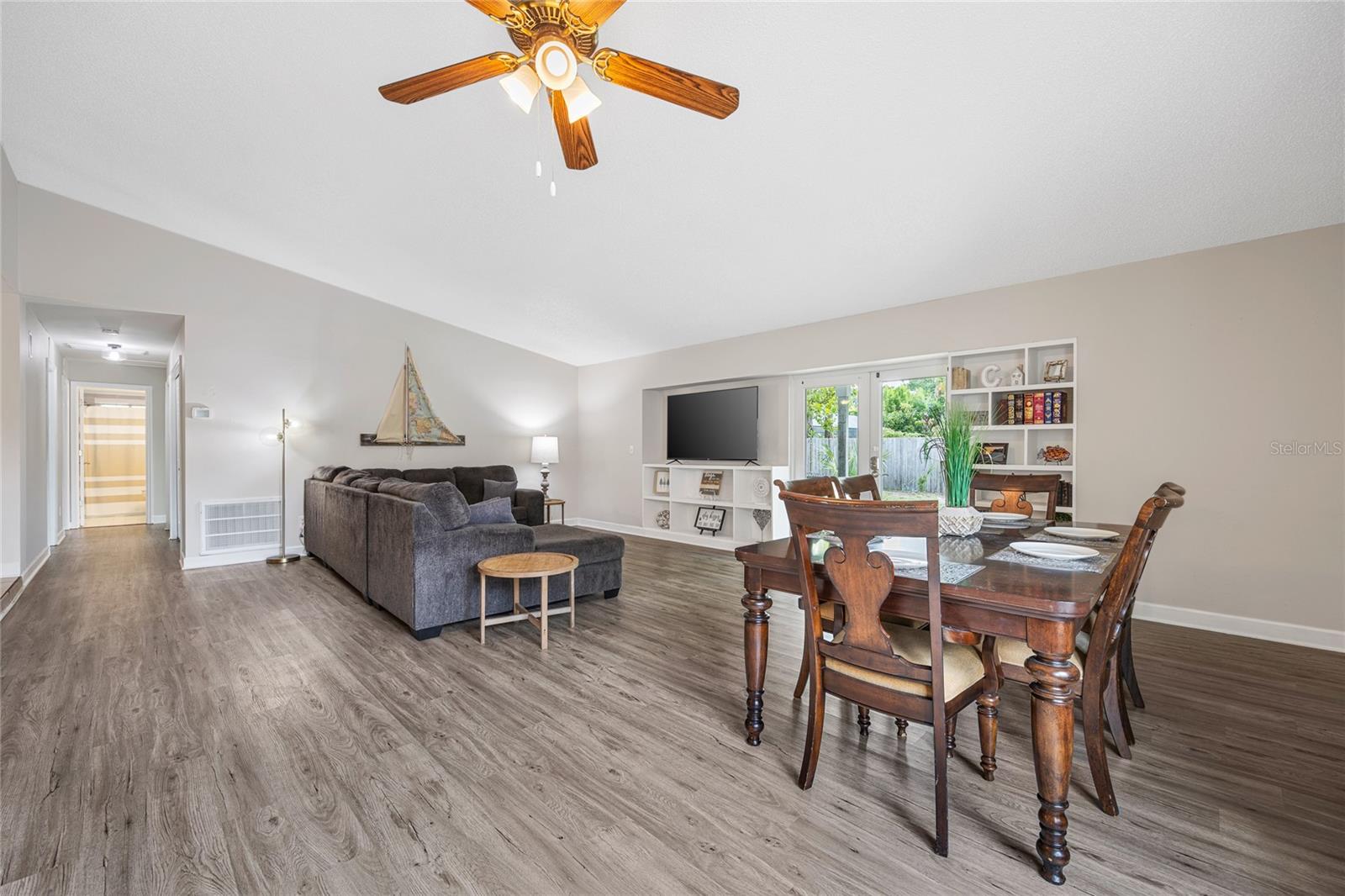 Gorgeous Luxury Vinyl Flooring runs thru much of the house and all of the bedrooms!